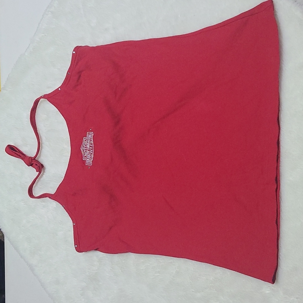 Harley-Davidson Red Women's Halter Tank Top
